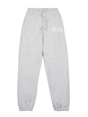THE BAR VARSITY SWEATPANTS LT HEATHER GREY / WHITE